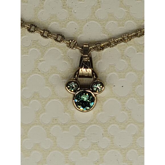 August Birthstone Necklace – Peridot-Inspired Minnie Mouse Pendant